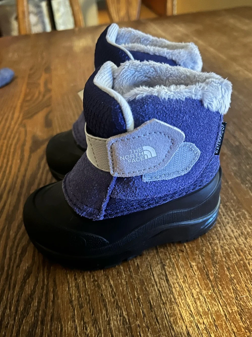 The North Face Kids Purple and White Winter Snow Boots
